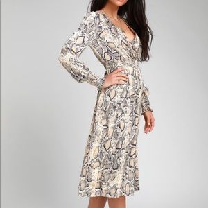 Snake skin print dress from Lulus!